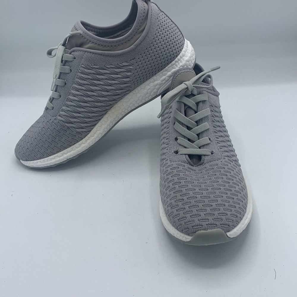 Aqua College Gray Knit Winiona Waterproof Lace Up Running Sneakers Women Sz 9.5M